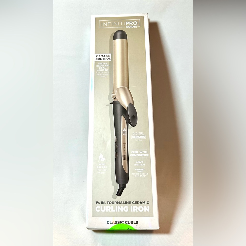 NIB InfinitiPRO Tourmaline Ceramic Curling Iron by Conair.